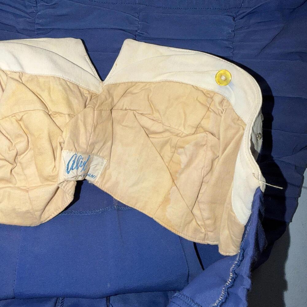 Alix Of Miami Rhinestone 1950s VTG Bathing Suit Swimsuit Hollywood Swim Wear Blu - Picture 15 of 16